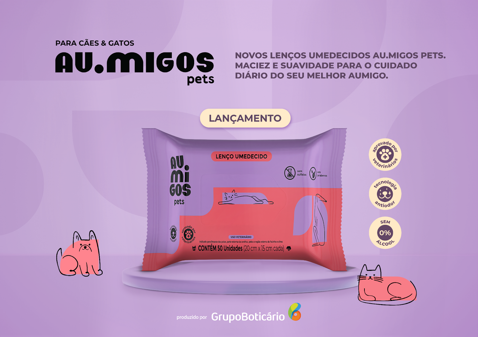 lenço umedecido