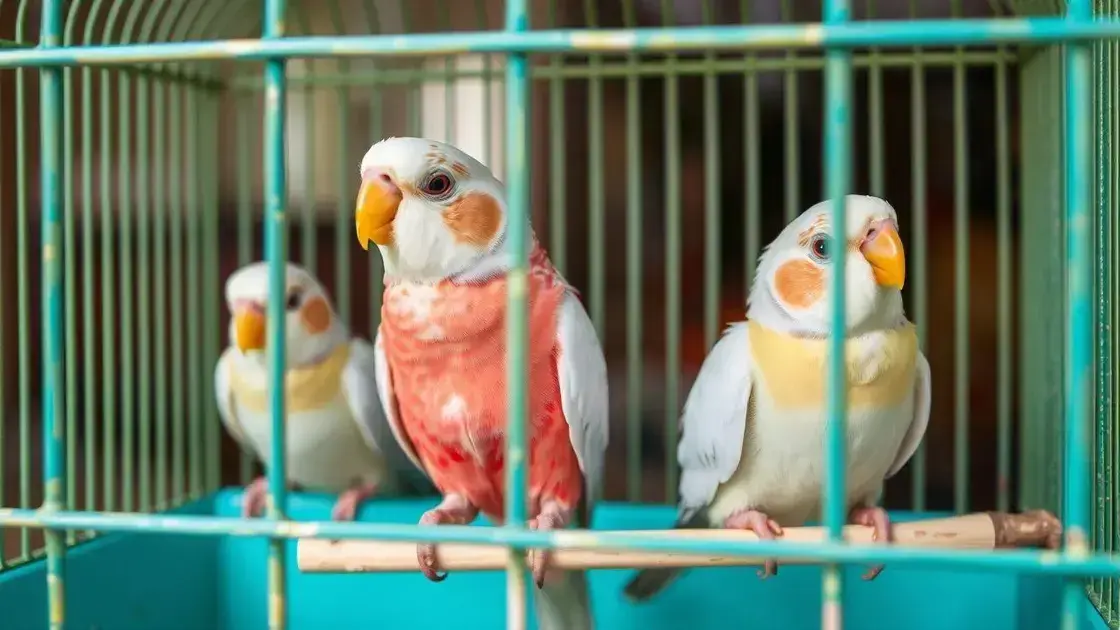 Higiene e limpeza de gaiolas de pássaros