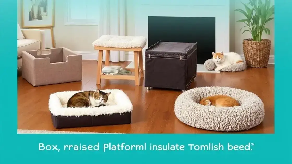 Quais tipos de camas para gatos existem?