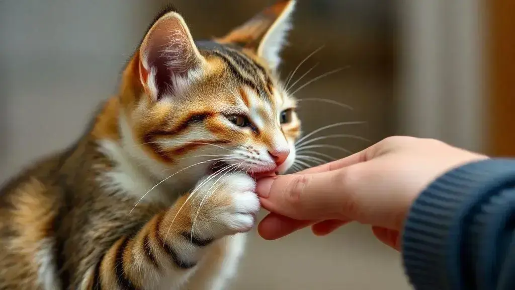 Gato mordendo o dono: o que significa e como agir