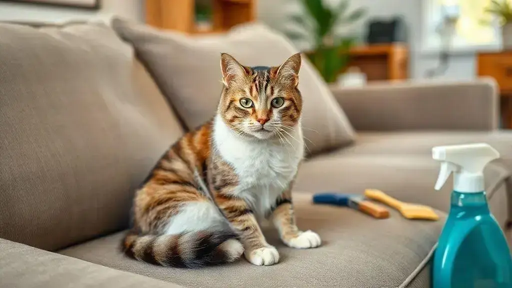 Dicas para limpar pelos de gato do sofá de forma eficaz