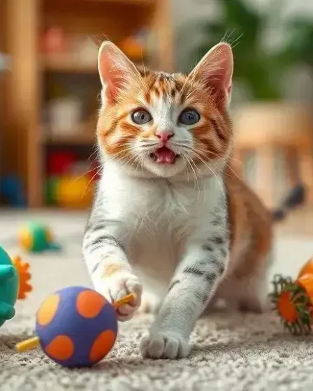 Brinquedos interativos para entreter gatos em casa com diversão